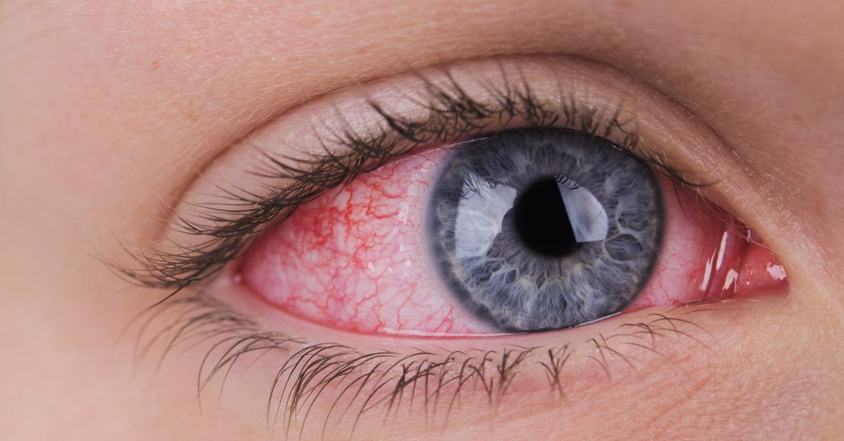 Close-up of a human eye with detailed iris and eyelashes