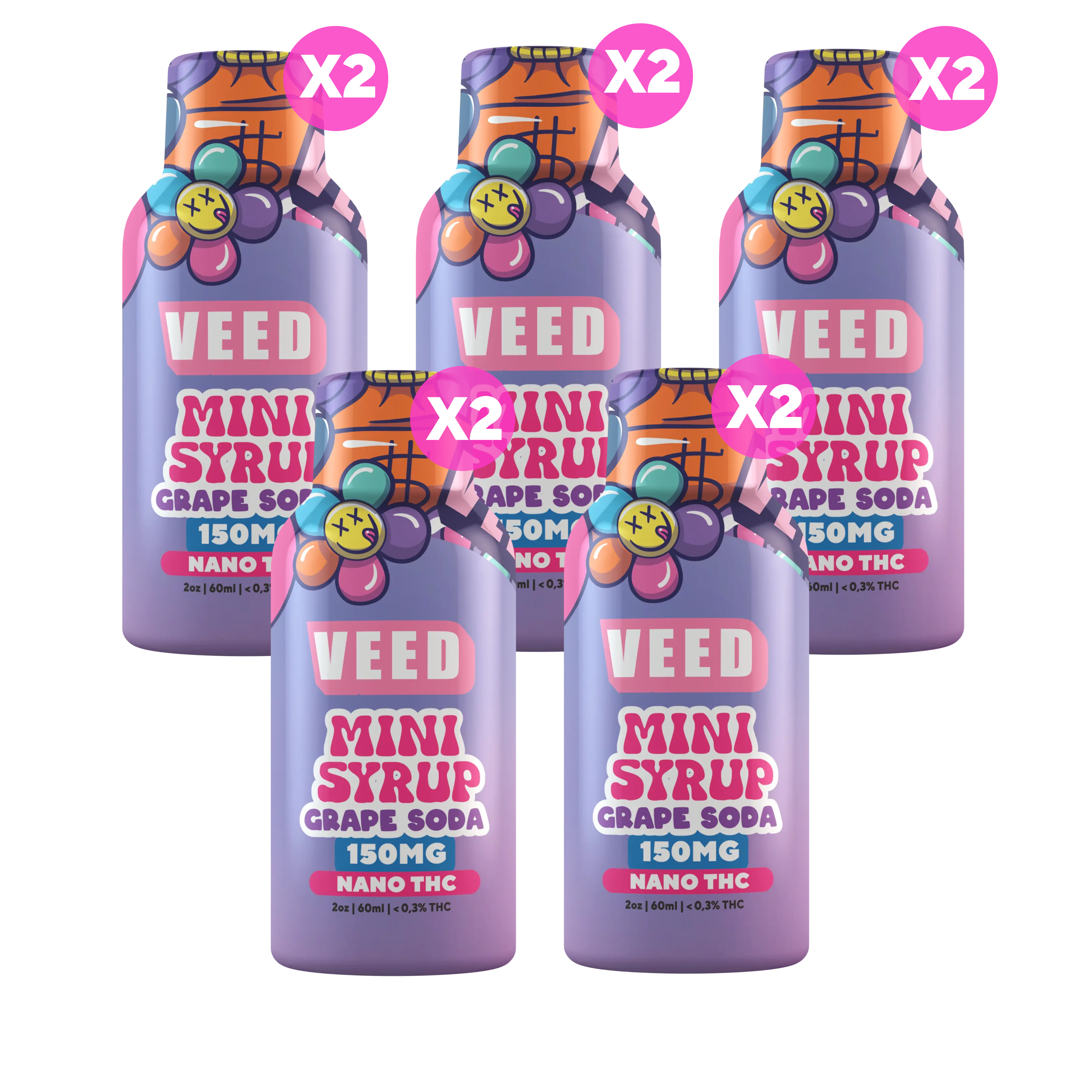 150mg TSA Compliant THC Beverage Enhancer, Travel Friendly Nano Lean
