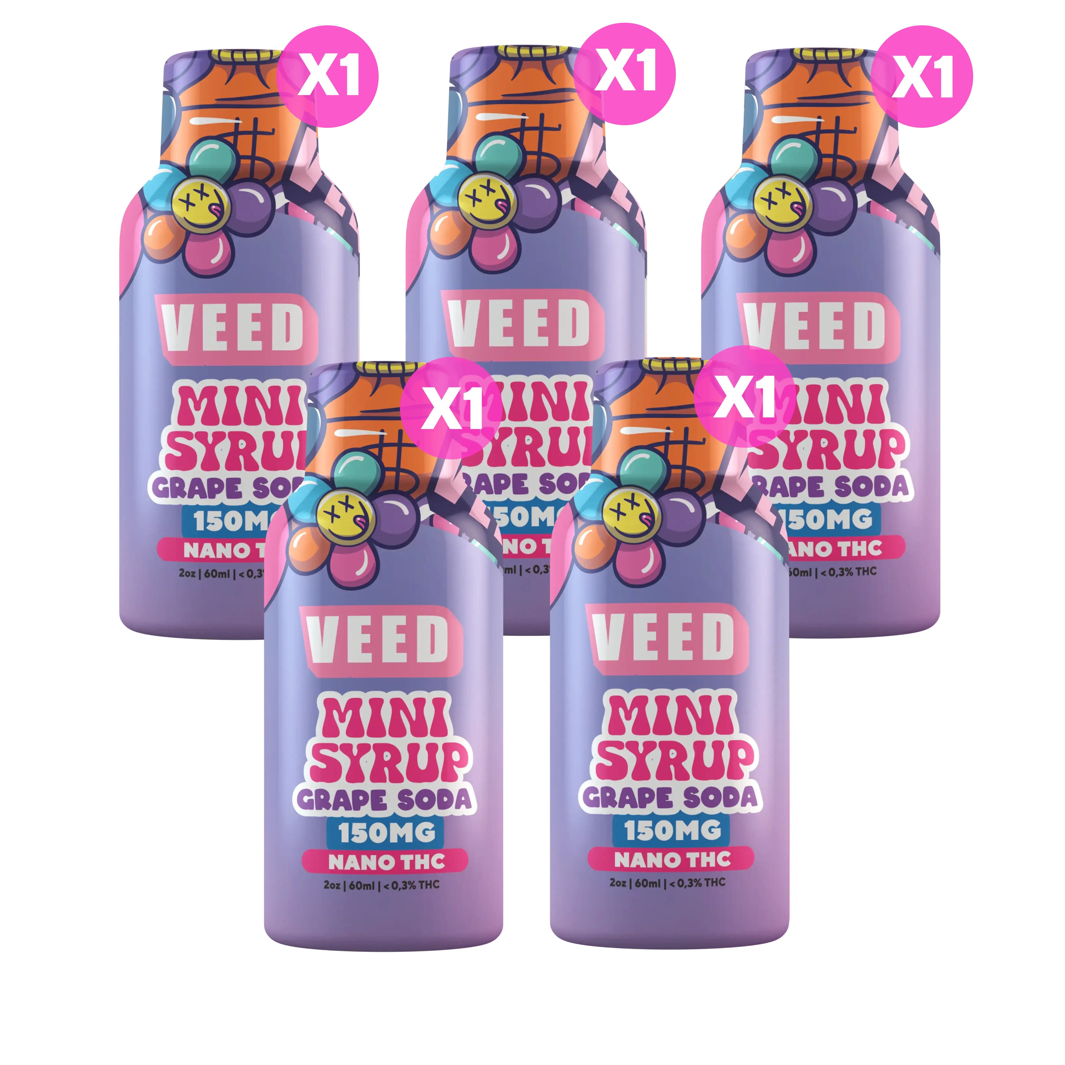 150mg TSA Compliant THC Beverage Enhancer, Travel Friendly Nano Lean