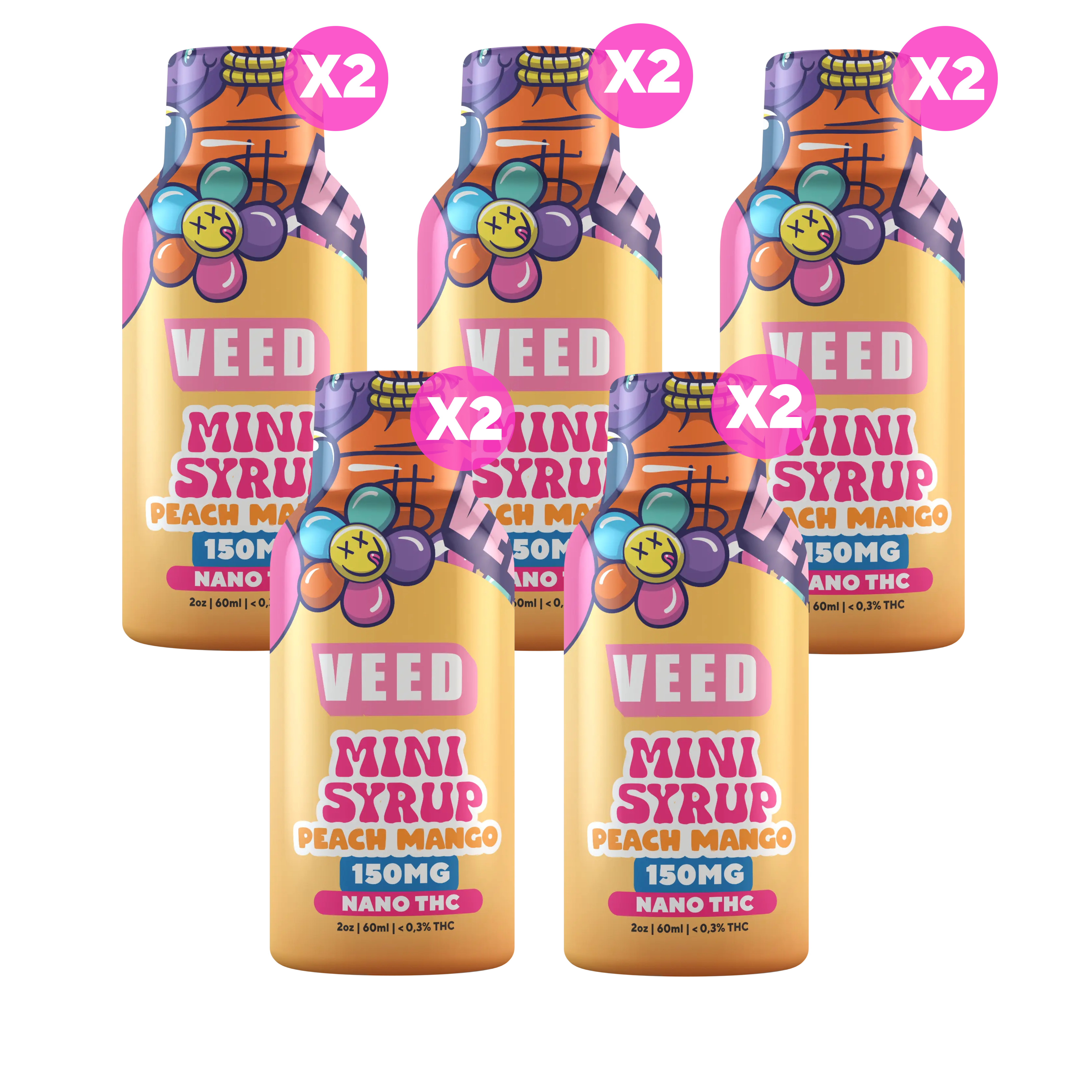 150mg TSA Compliant THC Beverage Enhancer, Travel Friendly Nano Lean