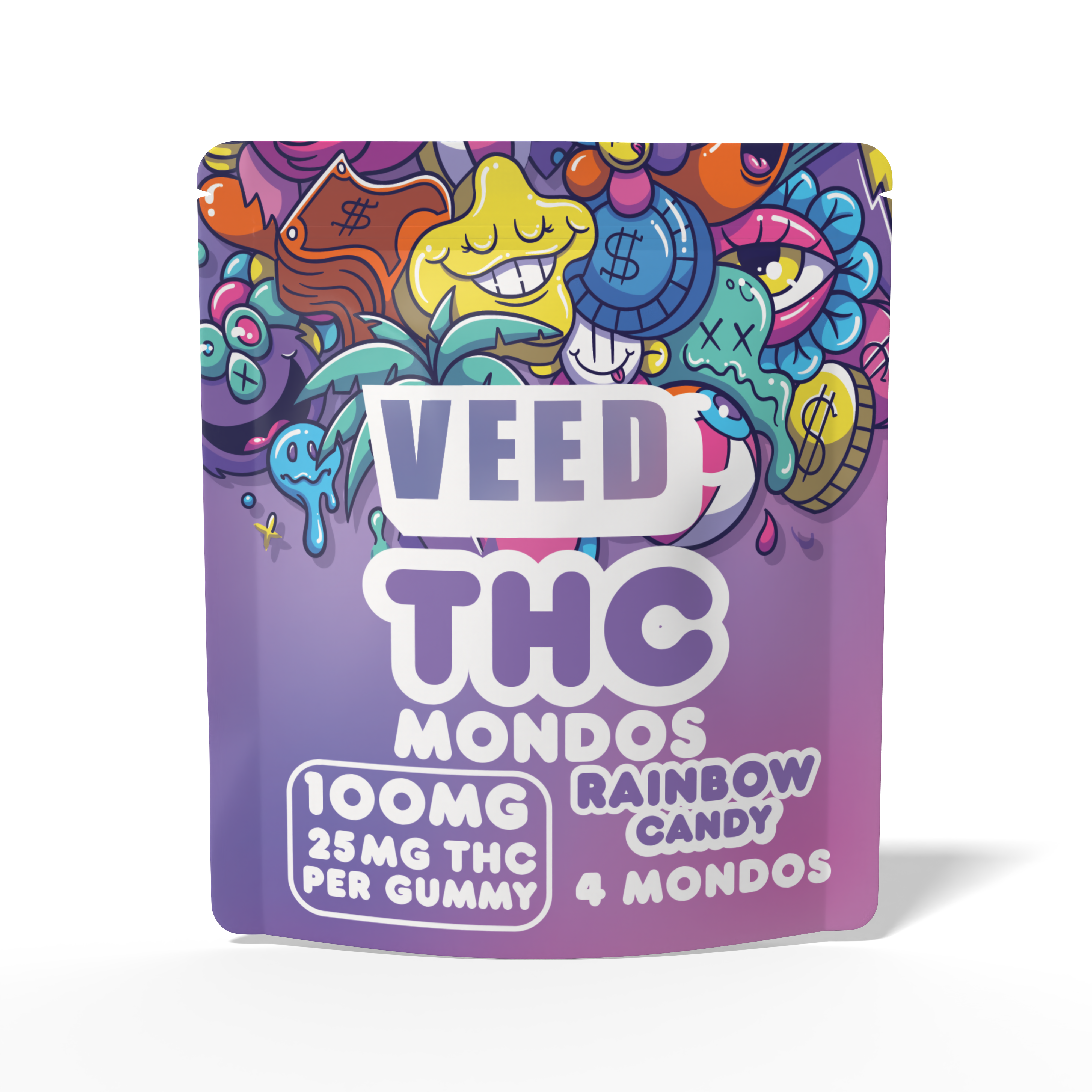 THC Gummies Free Sample | 100mg (25mg/piece) | Veed Labs