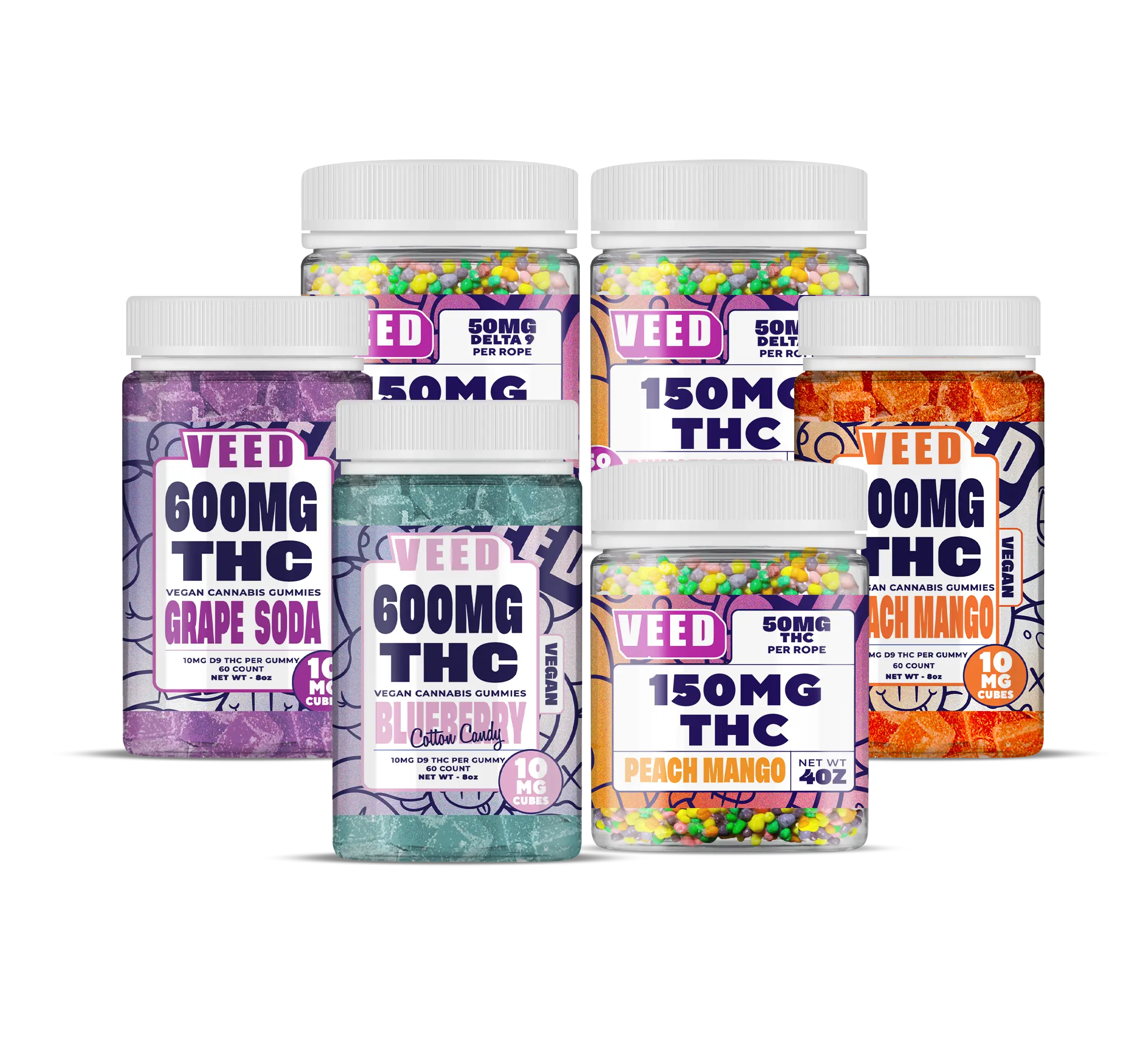 Delta 9 THC Gummies + Gummy Ropes Bundle - 6ct