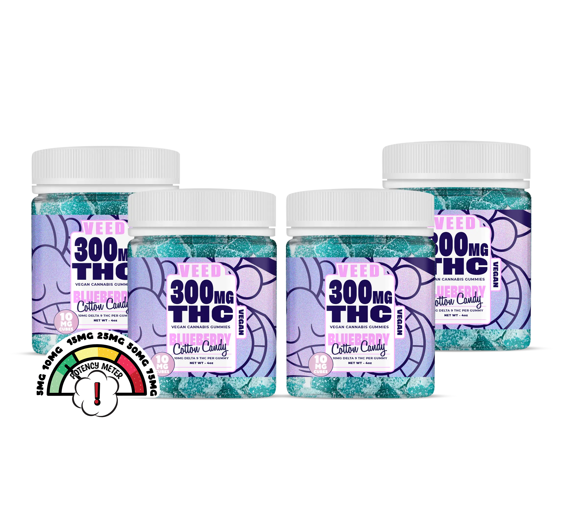 Delta 9 THC Gummies Bundle - 4ct (Save $75)
