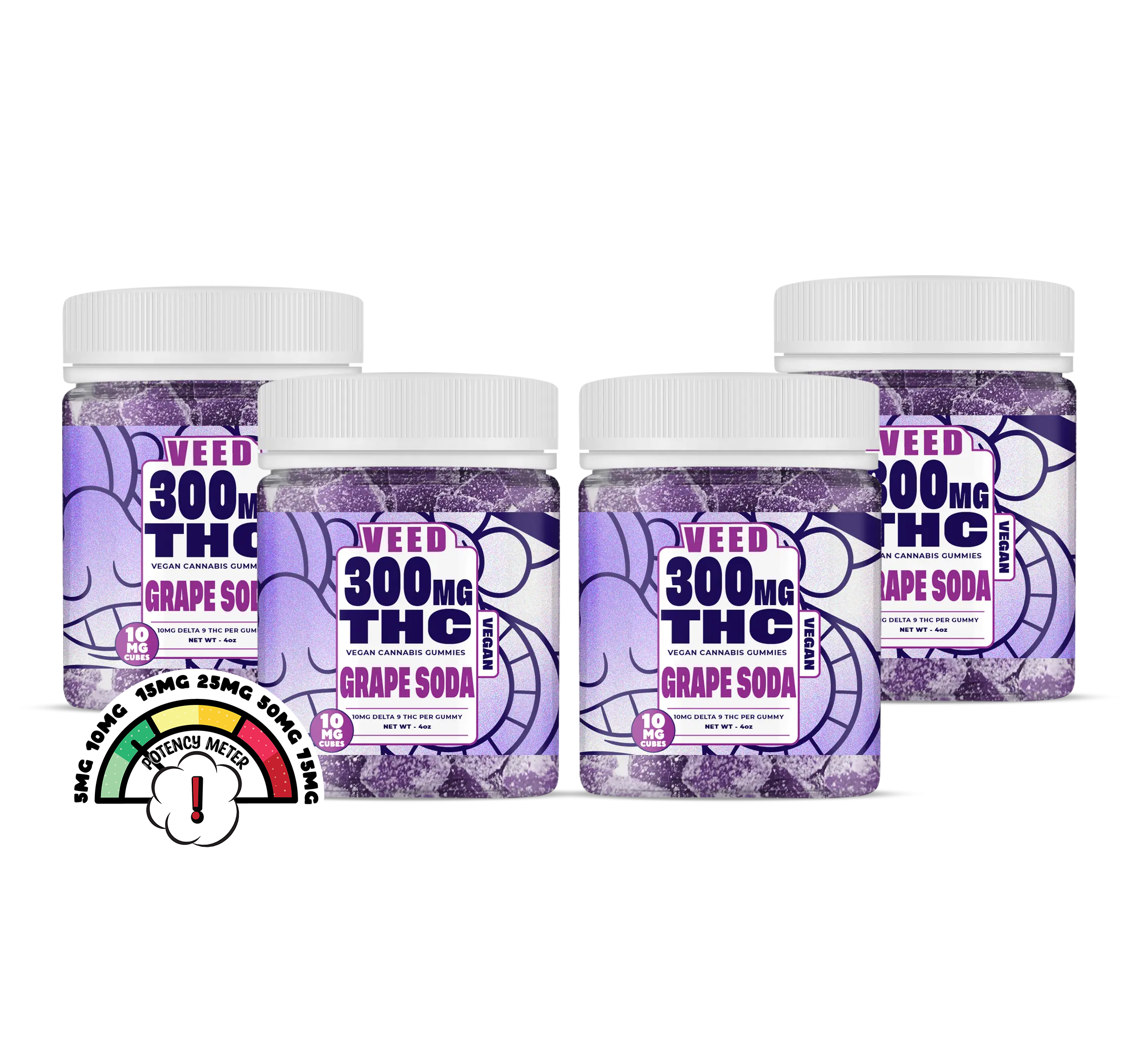 Delta 9 THC Gummies Bundle - 4ct (Save $75)