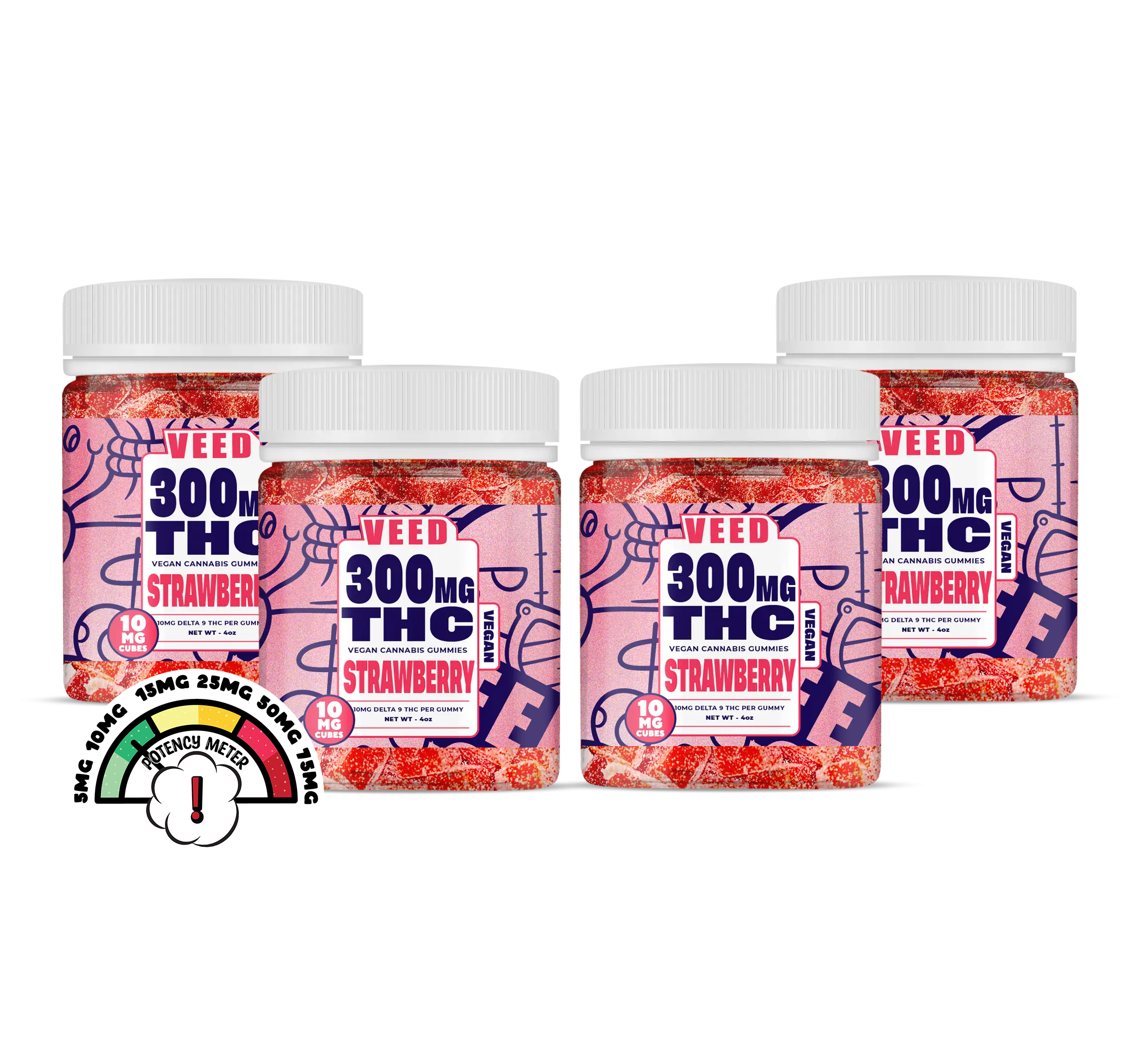 Delta 9 THC Gummies Bundle - 4ct (Save $75)