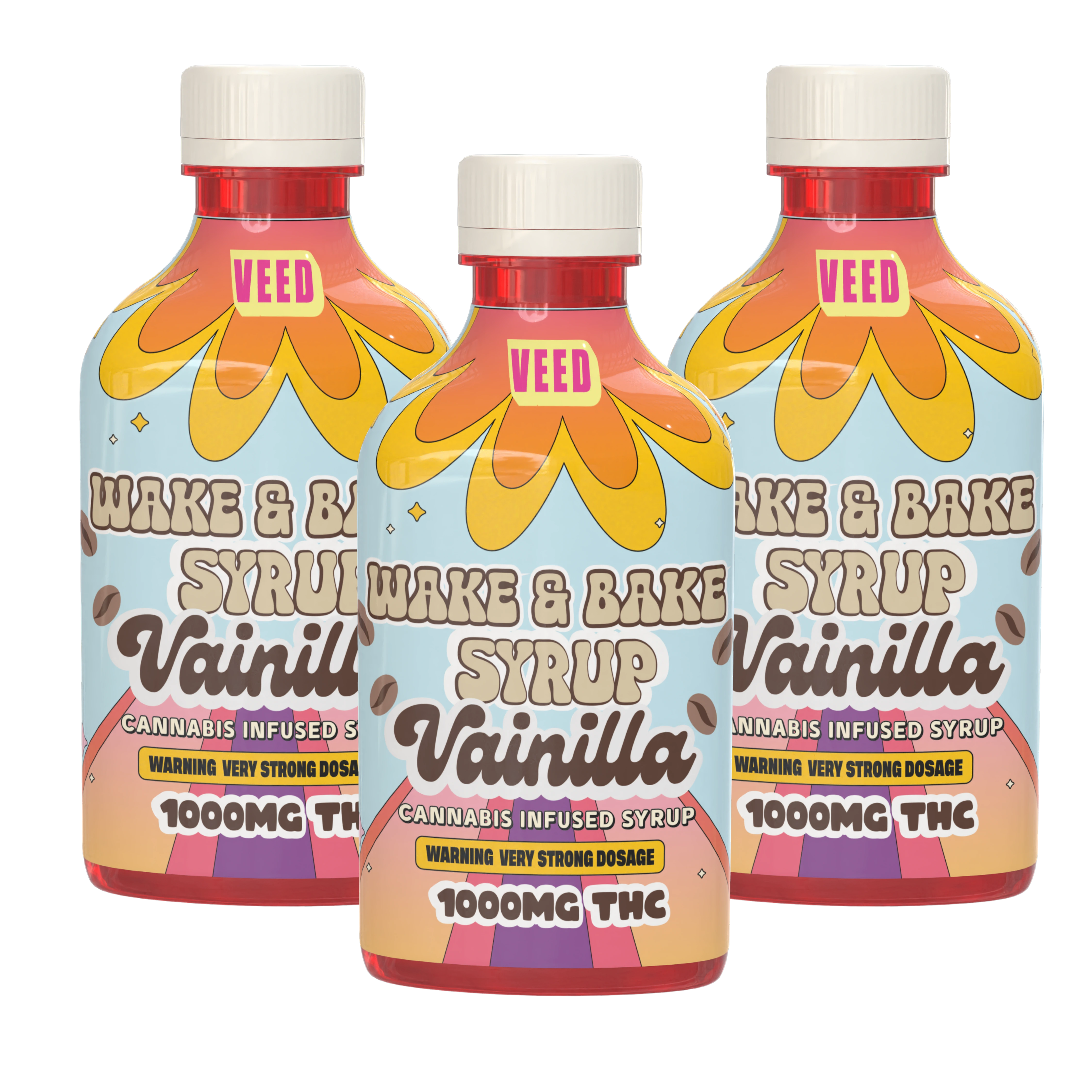 1000mg Wake & Bake Syrup - Very Potent THC Drink Enhancer - THC Infused Coffee Sweetener