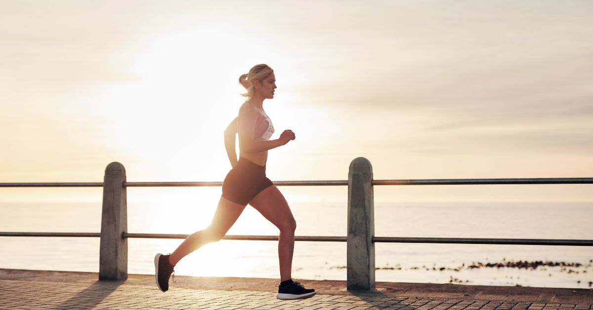 Person running representing the blog posted by VEED, "Cannabis and running: Does it Help Or Hurt Your Exercise?"