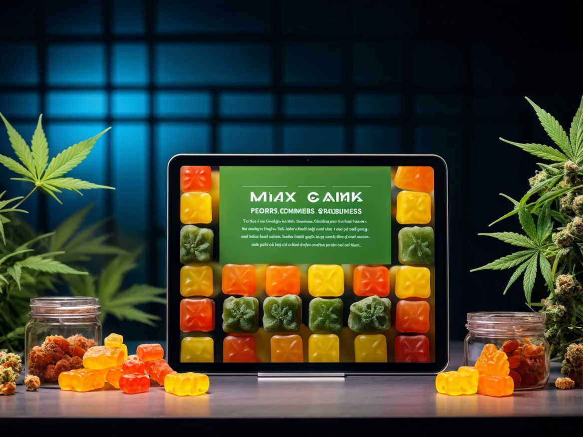 An ai image representing cannabis edibles from an online dispensary.