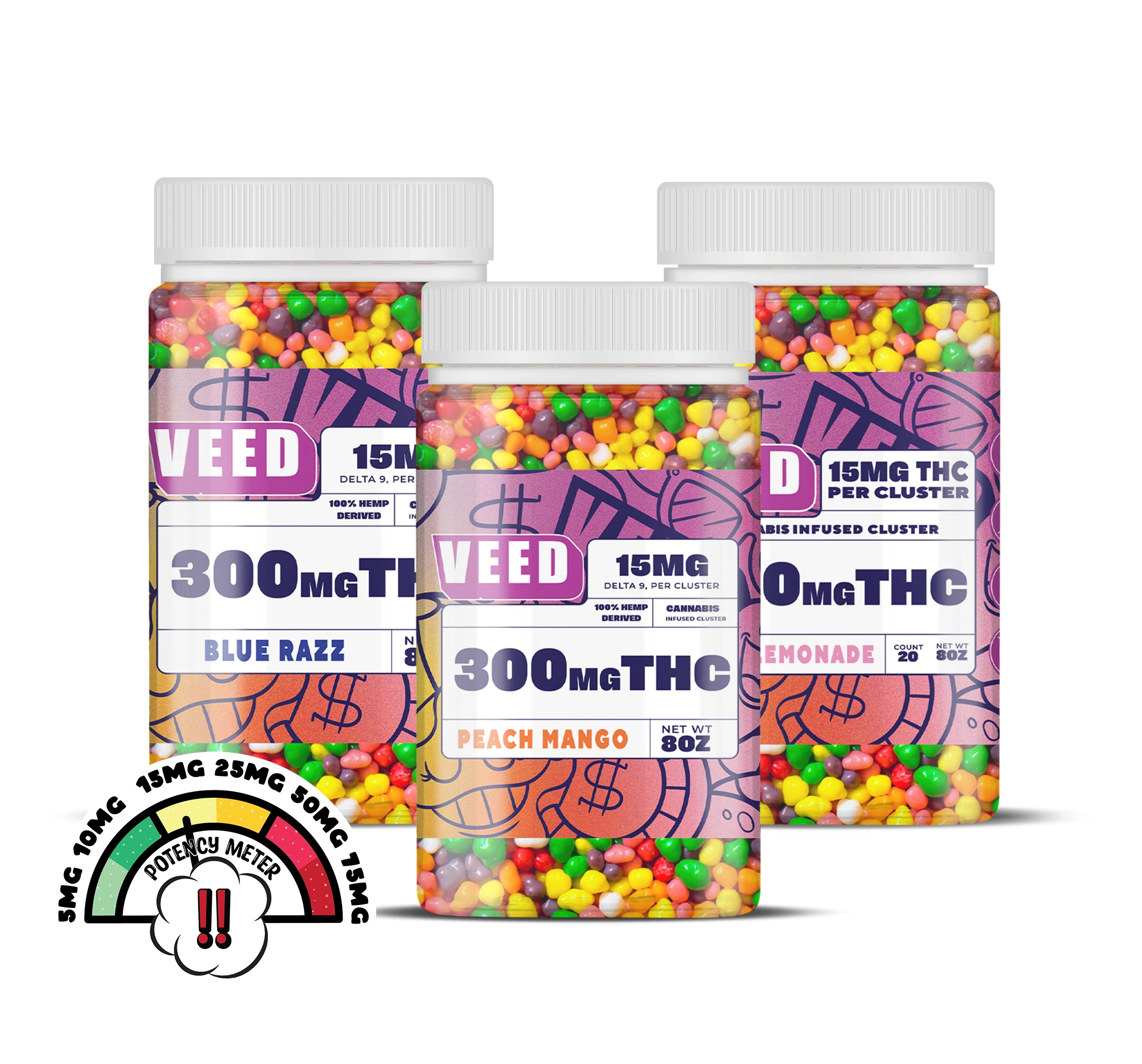 Delta 9 THC Candy Cluster Bundle - 3ct (Save $59)