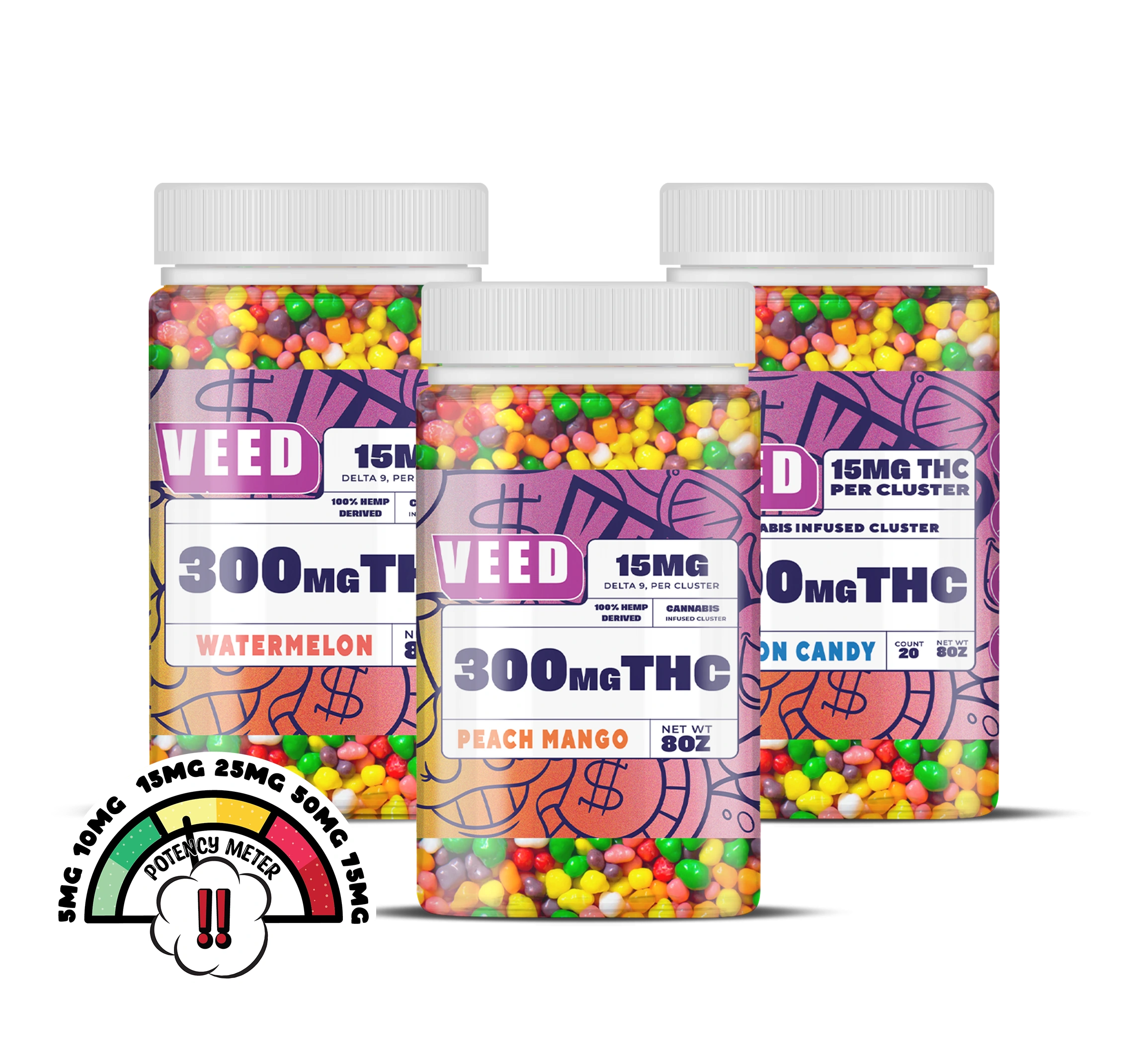 Delta 9 THC Candy Cluster Bundle - 3ct (Save $59)