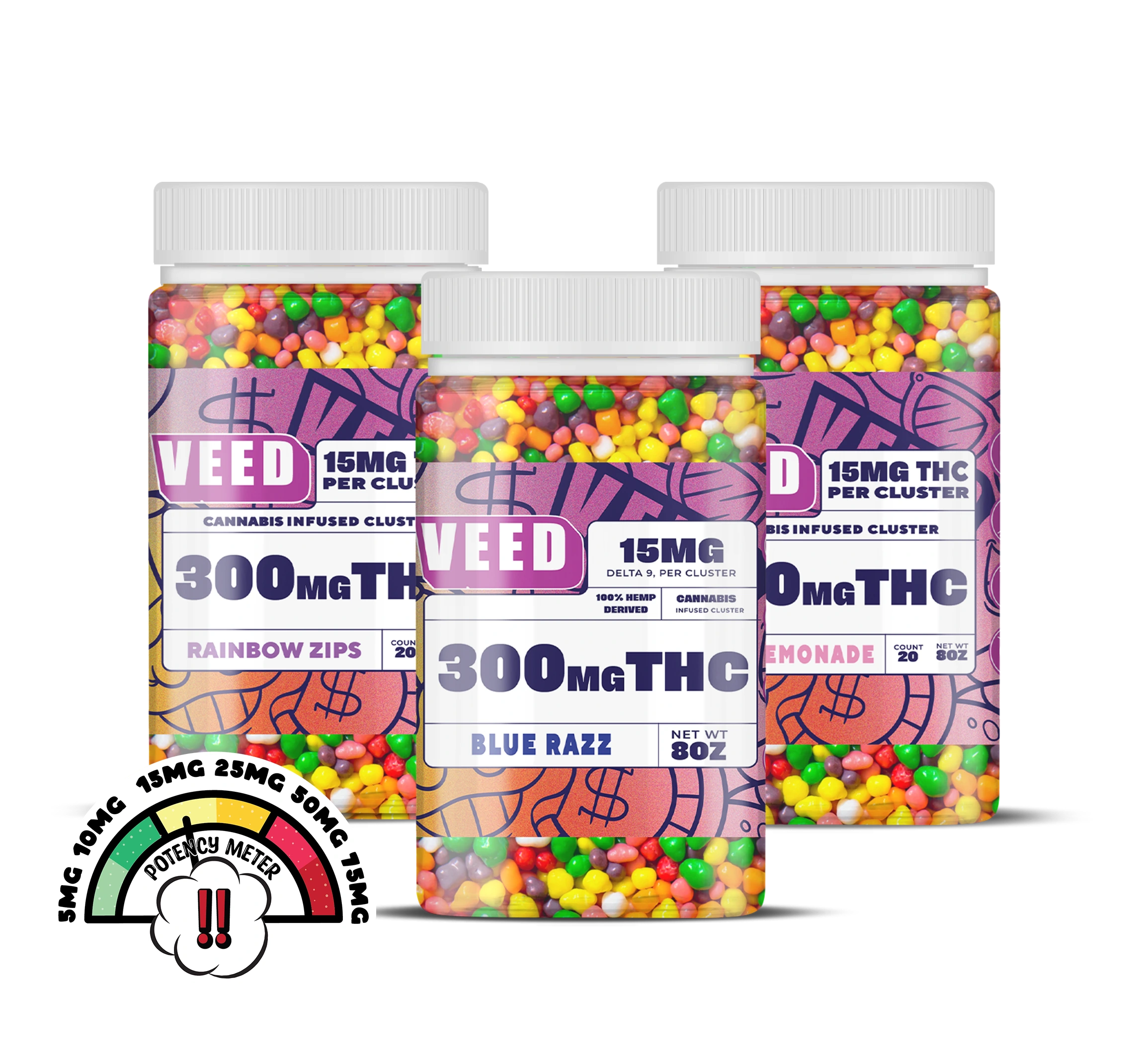 Delta 9 THC Candy Cluster Bundle - 3ct (Save $59)