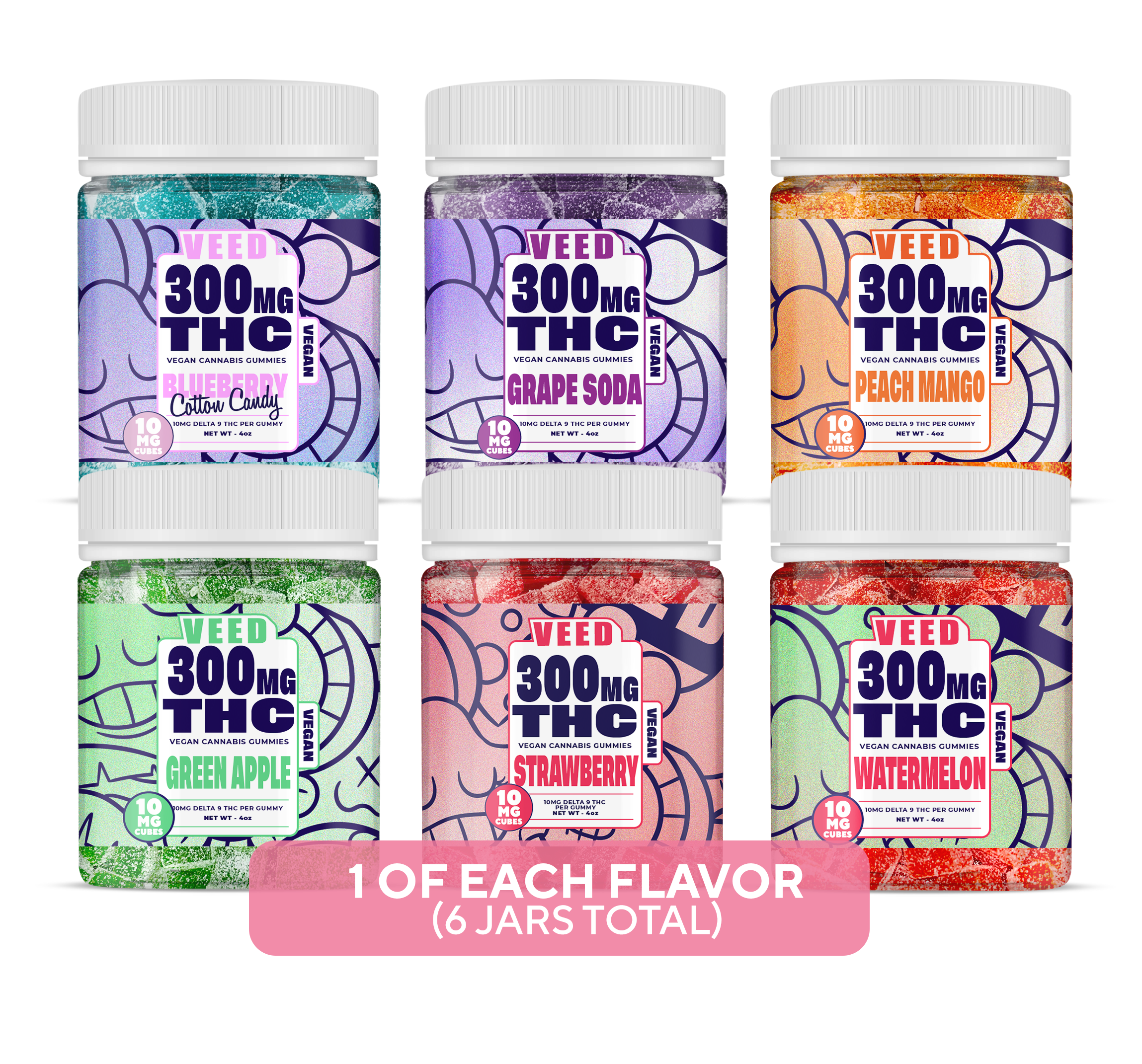 Delta 9 THC Gummies Bundle - 6ct (Save $120)