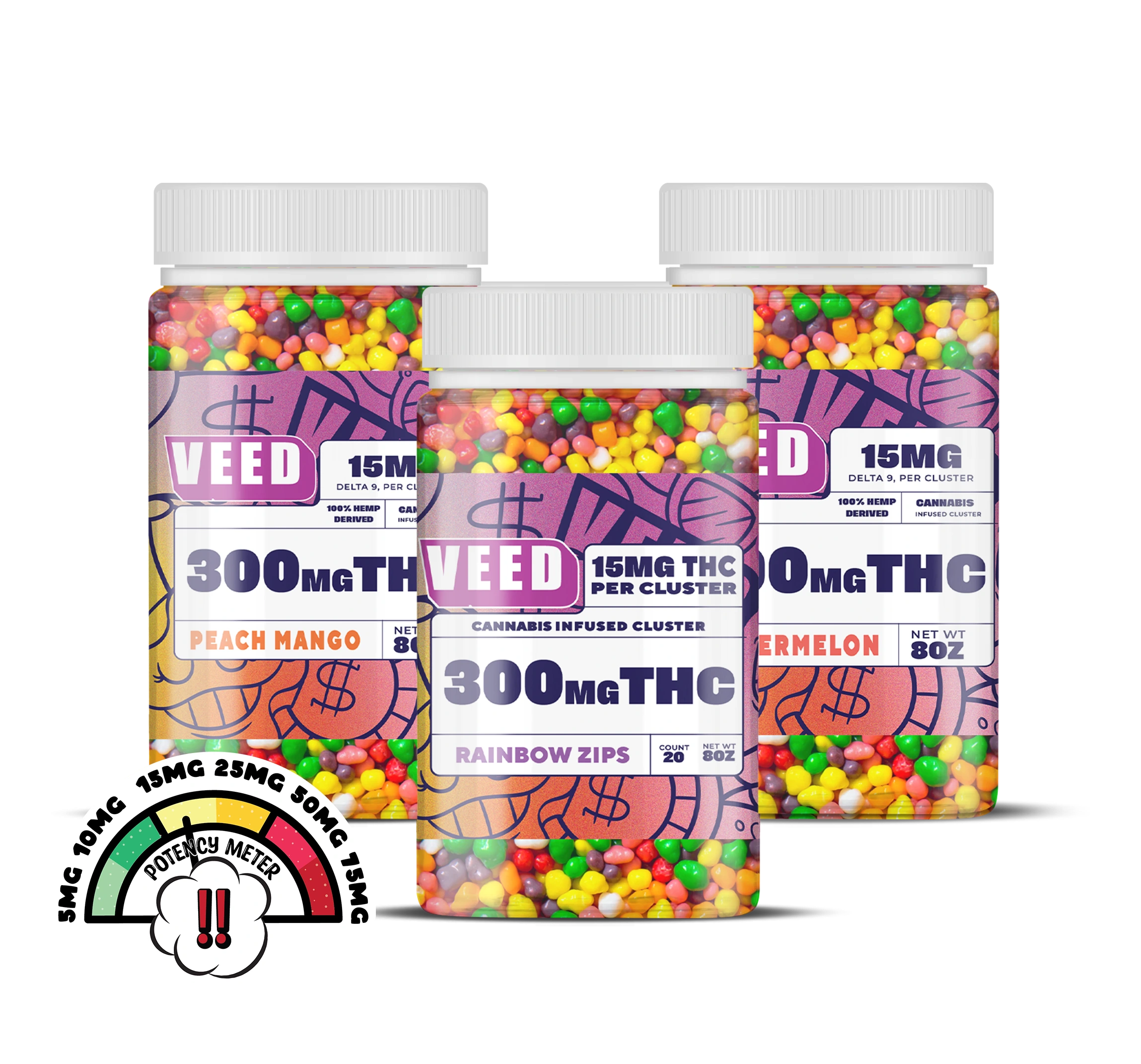 Delta 9 THC Candy Cluster Bundle - 3ct (Save $59)