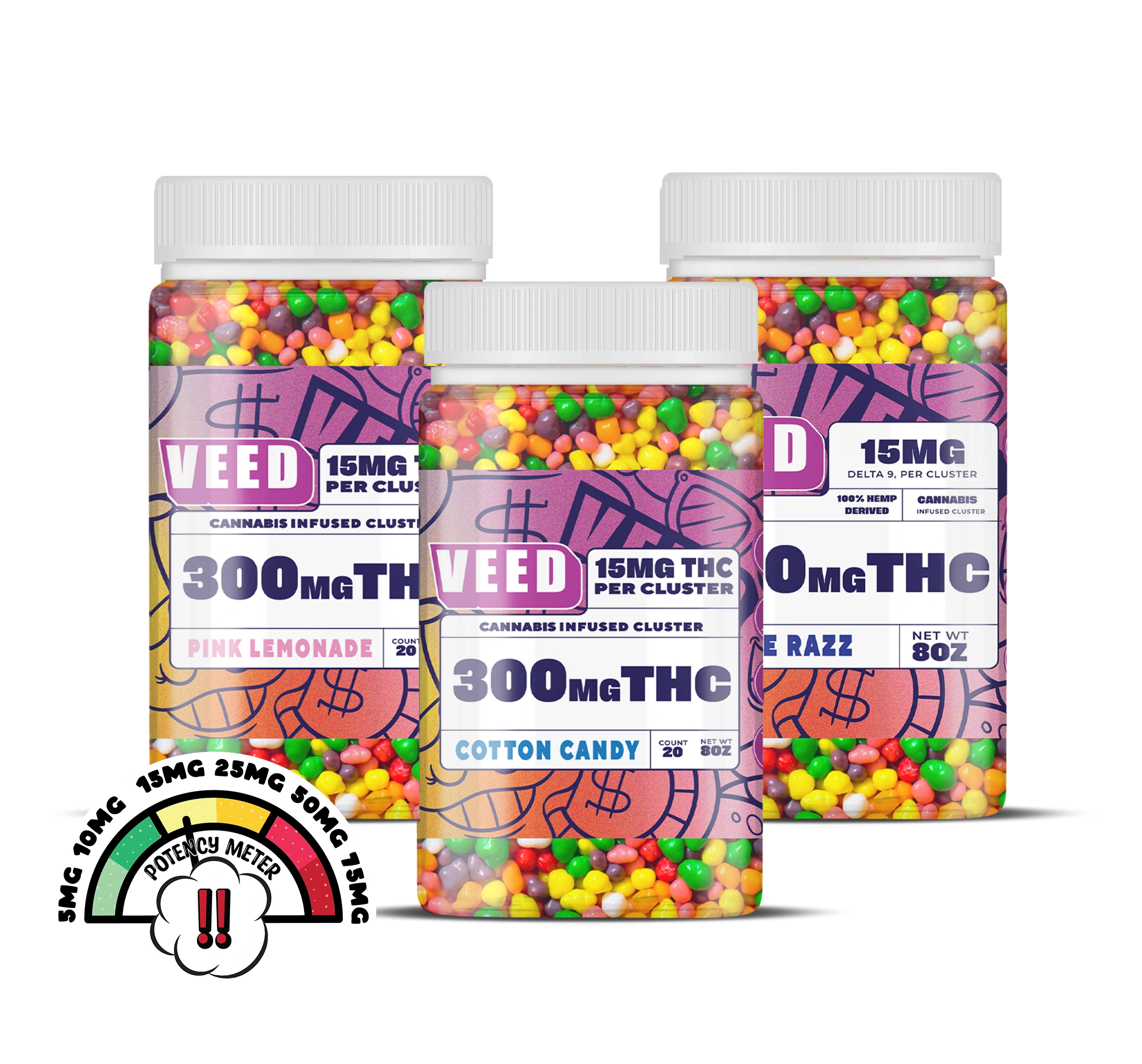 Delta 9 THC Candy Cluster Bundle - 3ct (Save $59)