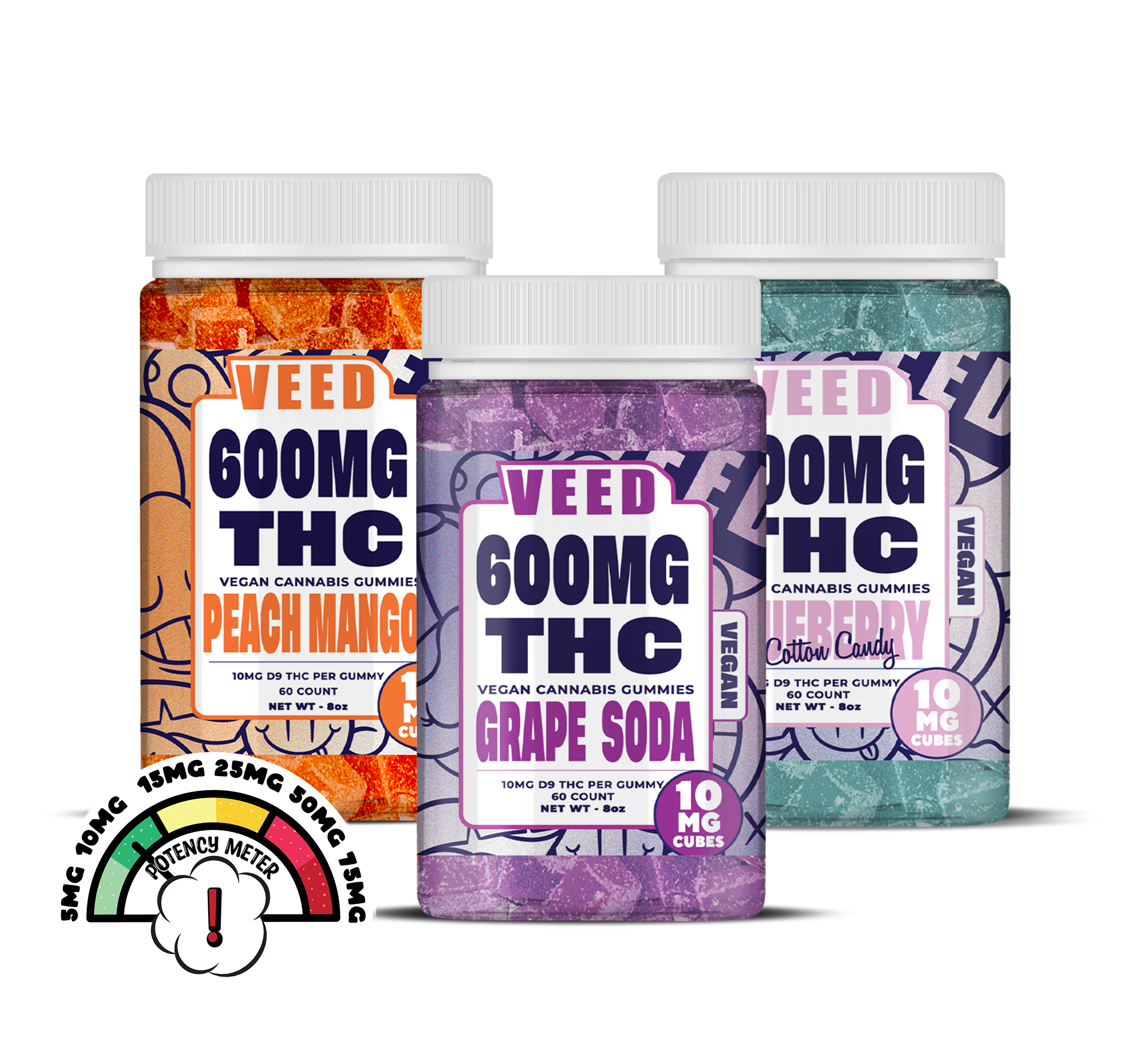 Delta 9 THC Gummies Bundle (XL) - 3ct (Save $90)