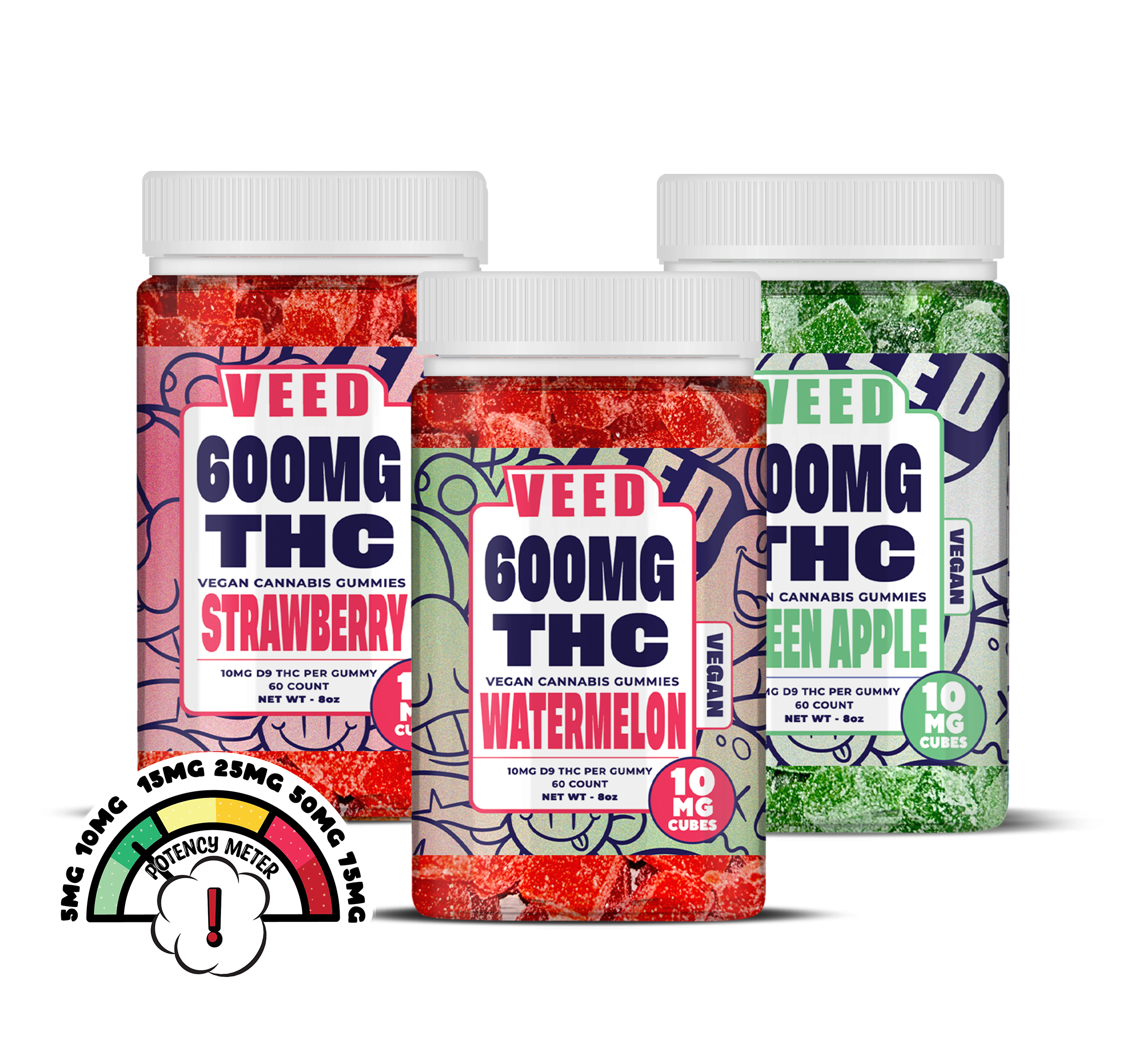 Delta 9 THC Gummies Bundle (XL) - 3ct (Save $90)