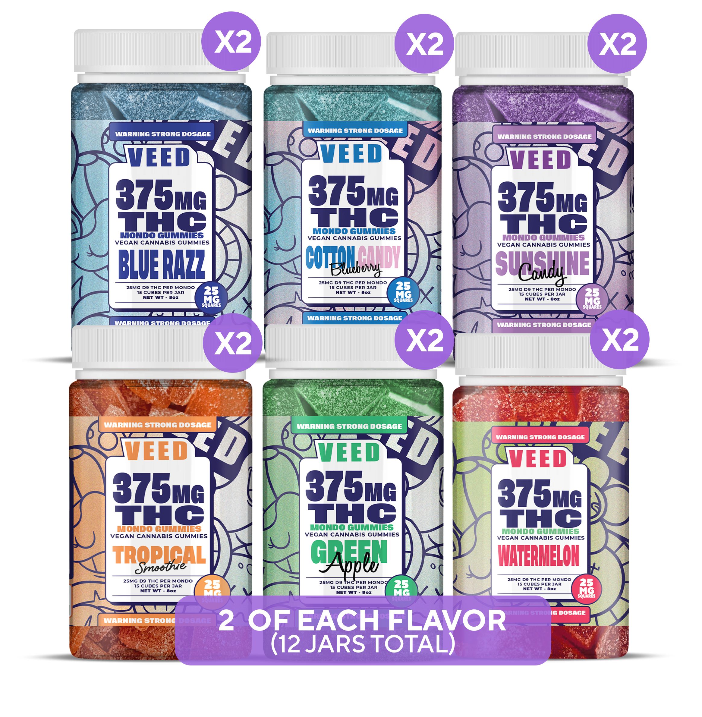 25mg THC Mondos Mega Bundle - 6ct (Save $