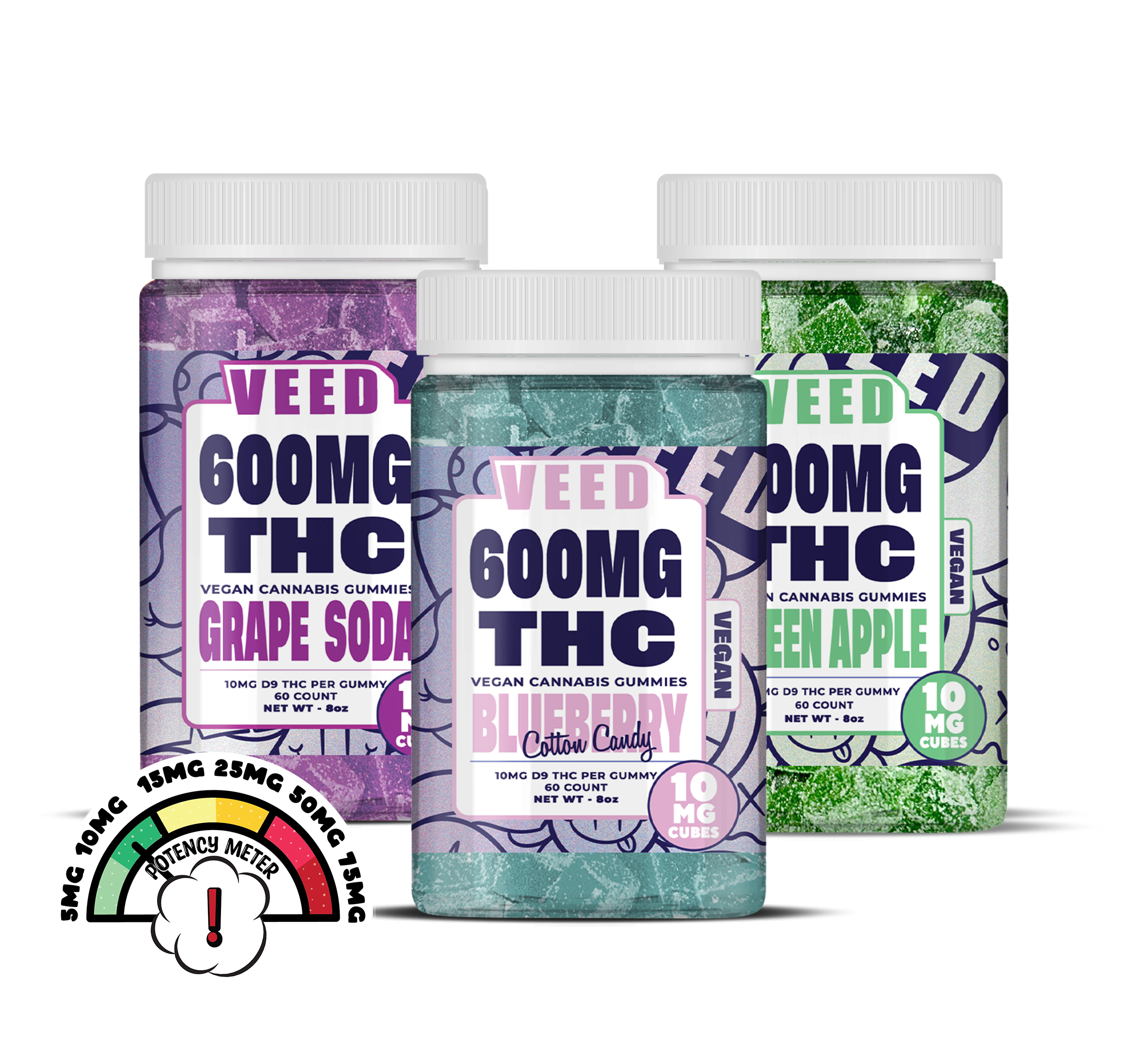 Delta 9 THC Gummies Bundle (XL) - 3ct (Save $90)