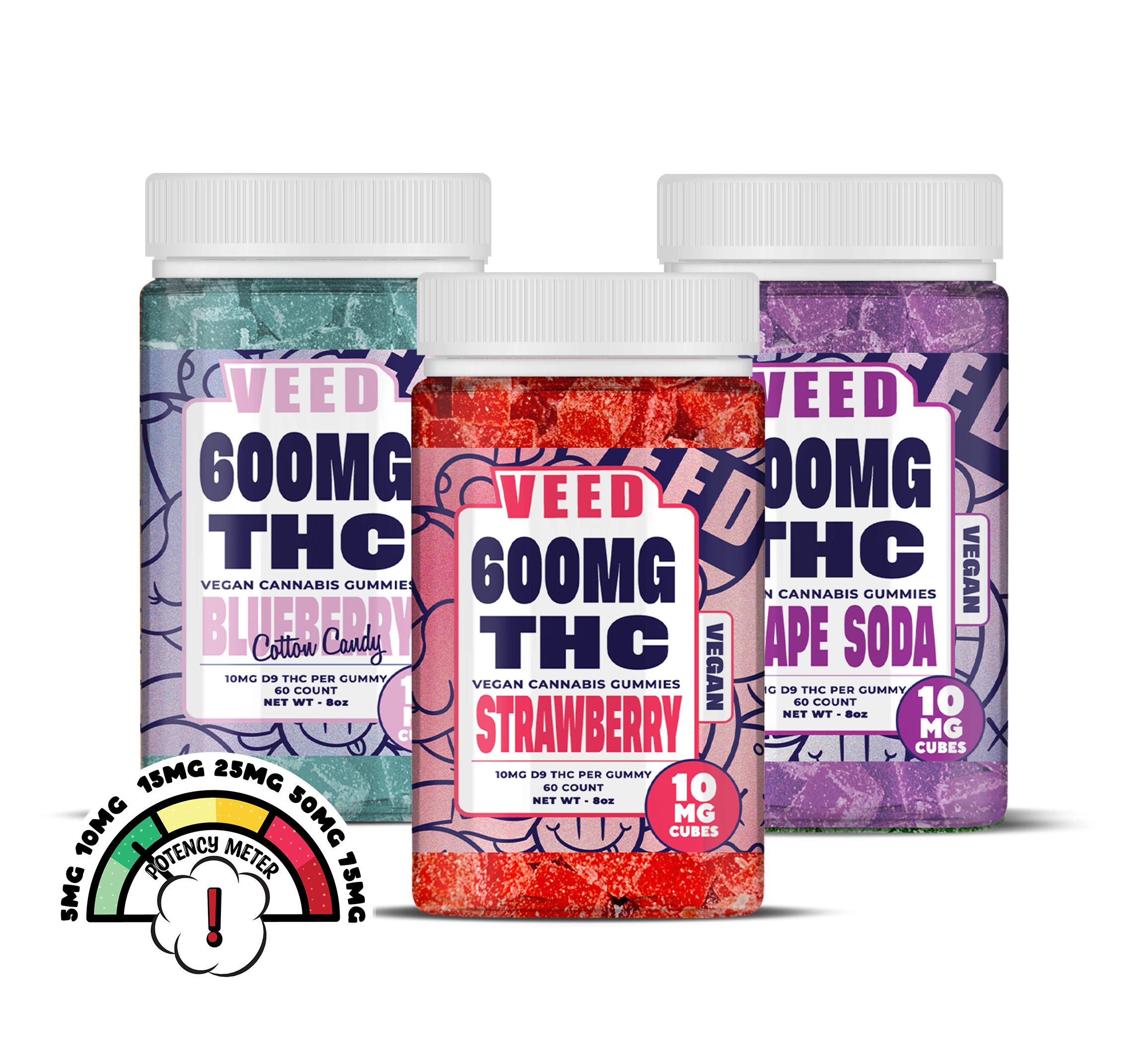 Delta 9 THC Gummies Bundle (XL) - 3ct (Save $90)