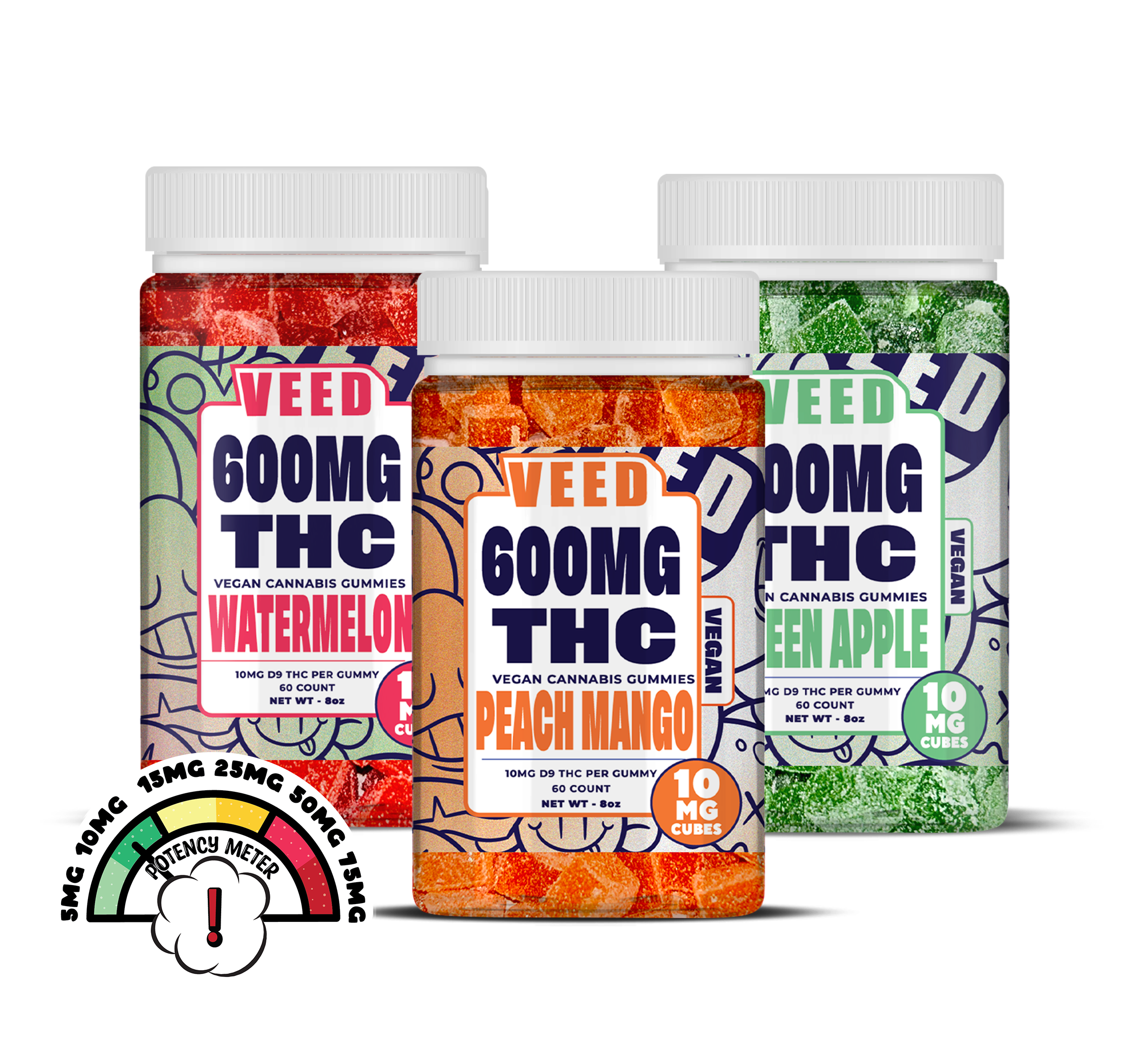 Delta 9 THC Gummies Bundle (XL) - 3ct (Save $90)