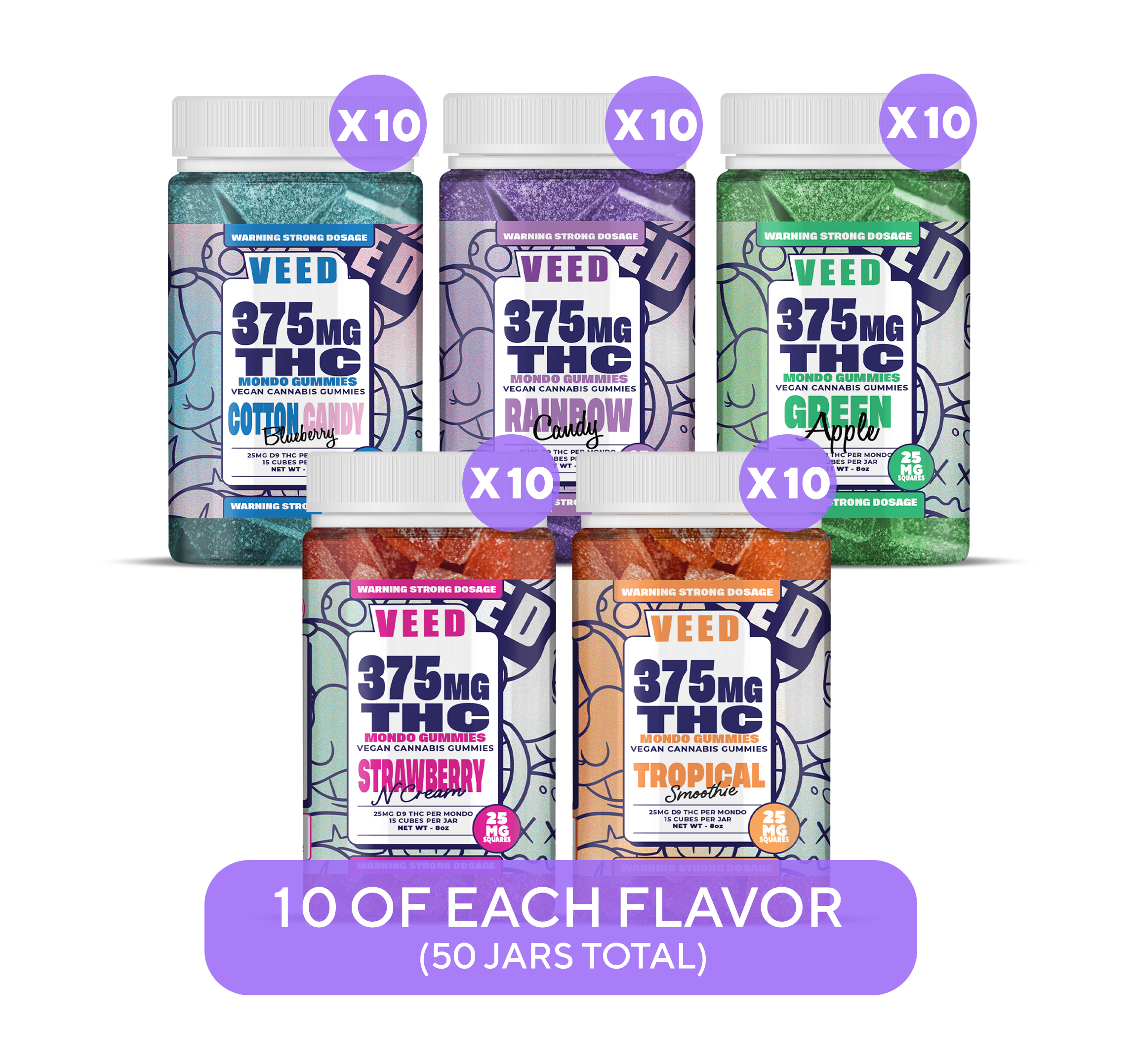 50mg THC Super Cube Mega Bundle - 7ct (Save $175+)