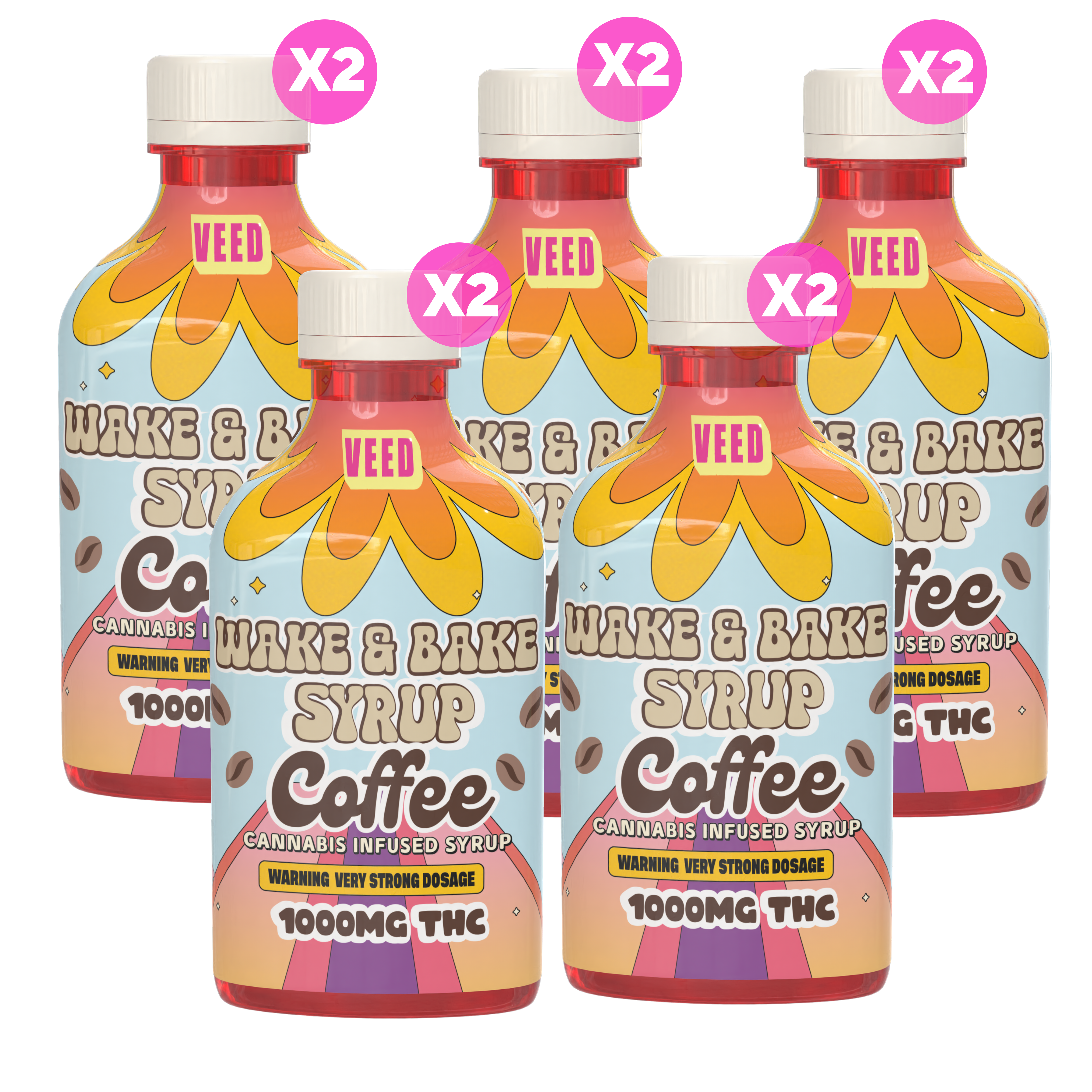 1000mg Wake & Bake Syrup - Very Potent THC Drink Enhancer - THC Infused Coffee Sweetener